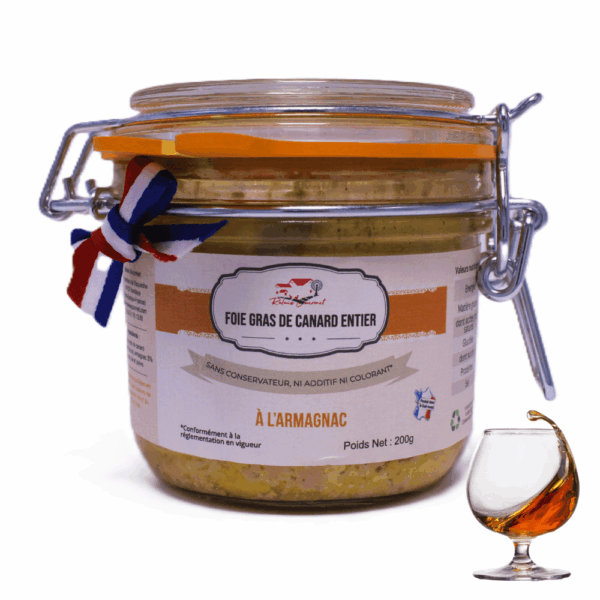 Relais Gourmet - Foie Gras Entier 100 % Sud-Ouest sans Colorant sans Additif et sans Conservateur À L'Armagnac