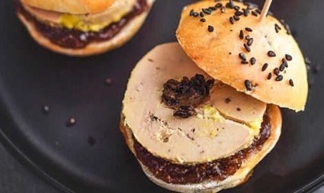 Mini-burger avec Foie Gras et magret de canard