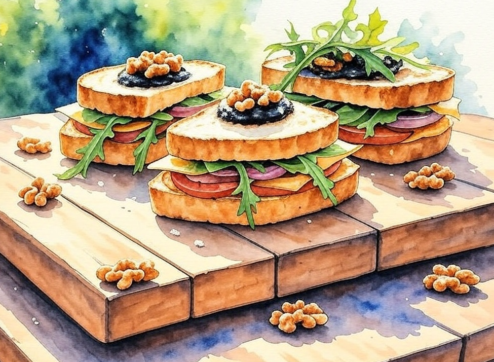 Tartines salées: les basco-parisiennes